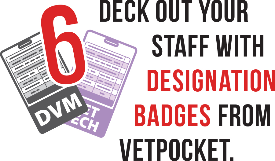 Vector Image of badges that say Vet Tech