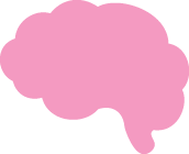 Pink cartoon brain