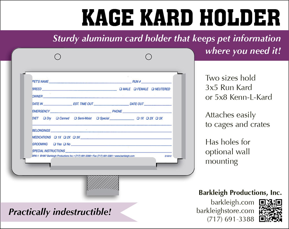 Barkleigh Productions, Inc. Kage Kard Holder Advertisement