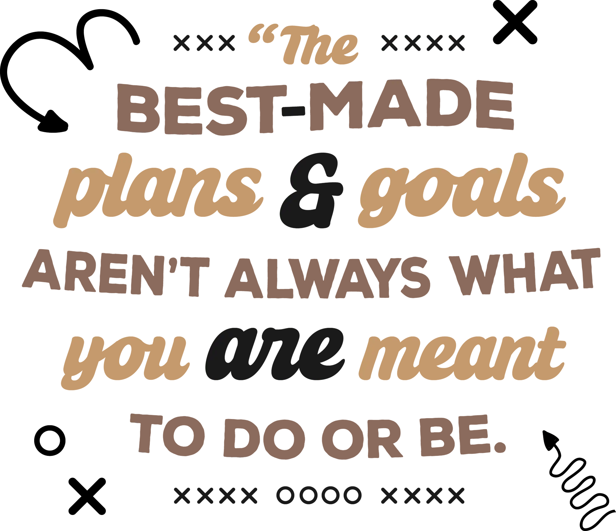 The best made plans and goals aren't always what you are meant to do or be.