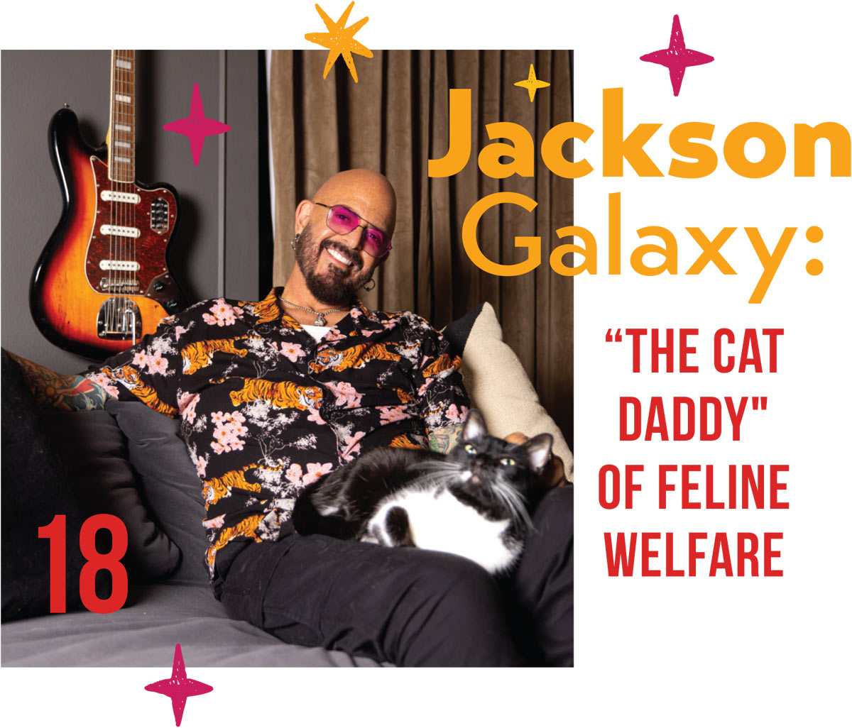 Jackson Galaxy: “the Cat Daddy” of Feline Welfare article imagery and typography
