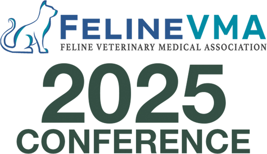 Feline Veterinary Medical Association logo and 2025 conference typography